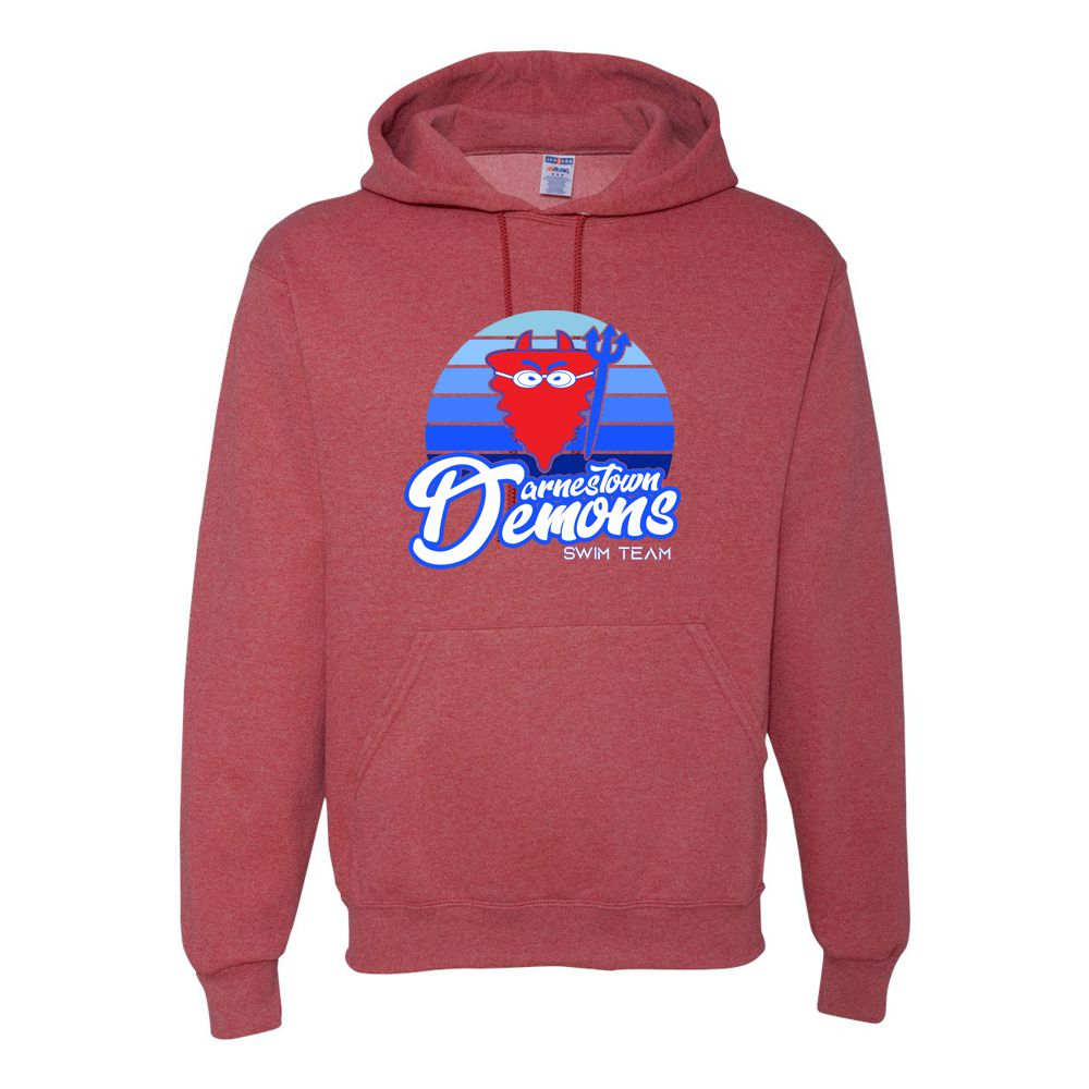 Darnestown Swim Team | Sunset Logo | Cotton Hoodie - Image 2