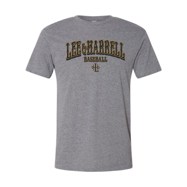 Alternative view of Lee & Harrell Baseball | Word Arch Logo | Cotton Tee