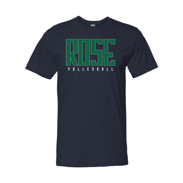 Alternative view of JH Rose Volleyball Cotton Tee | Green Rose | Multiple Colors