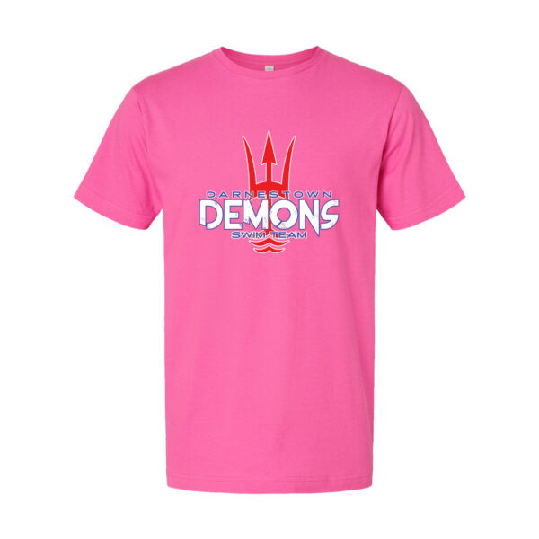 Alternative view of Darnestown Swim Team | Block Logo | Cotton T-Shirts