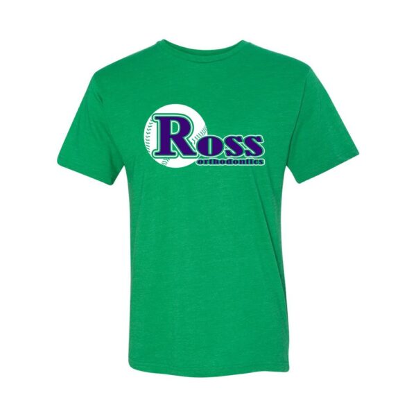 Alternative view of Ross Baseball | Short-Sleeve Cotton Tee | Full Front Logo