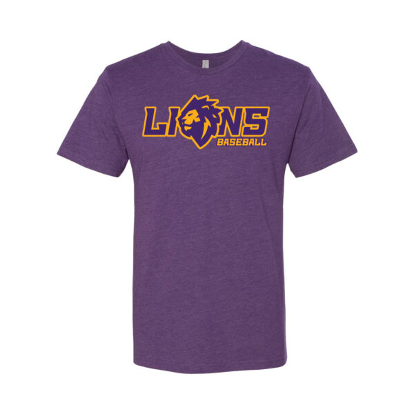 Alternative view of Lions Baseball | Lion Head Logo | Cotton Tee