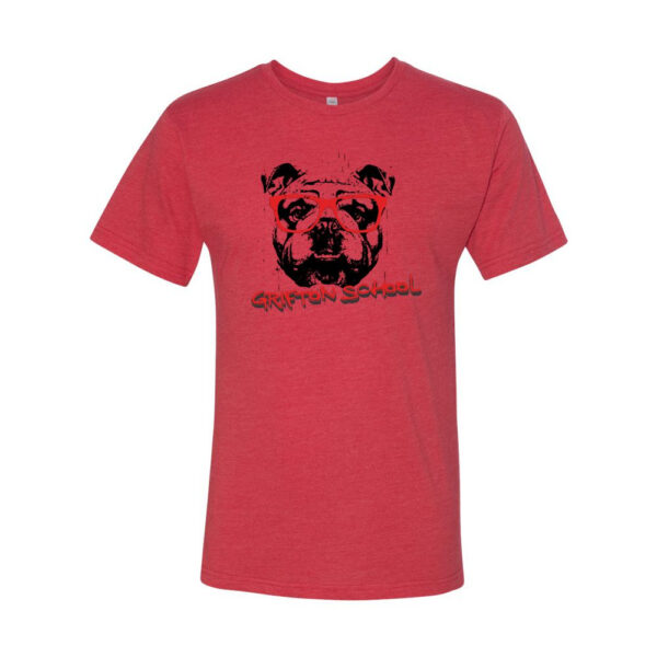 Alternative view of Grifton School | Bulldog Glasses Design |  Cotton Tee | Multiple Colors
